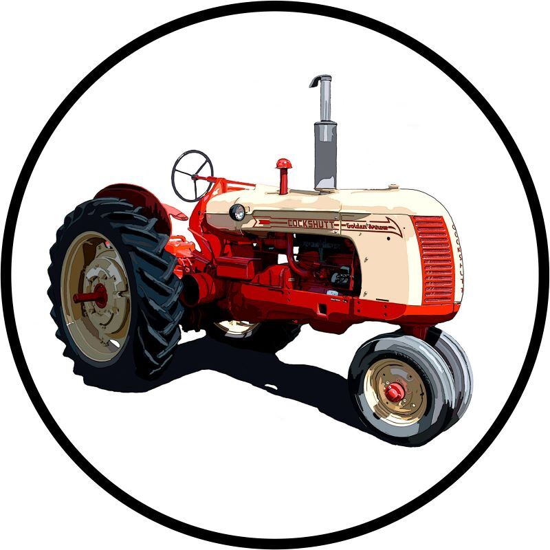 Cockshutt Golden Arrow Tractor NEW Metal Sign 28″ Dia. Round AMERICAN STEEL
