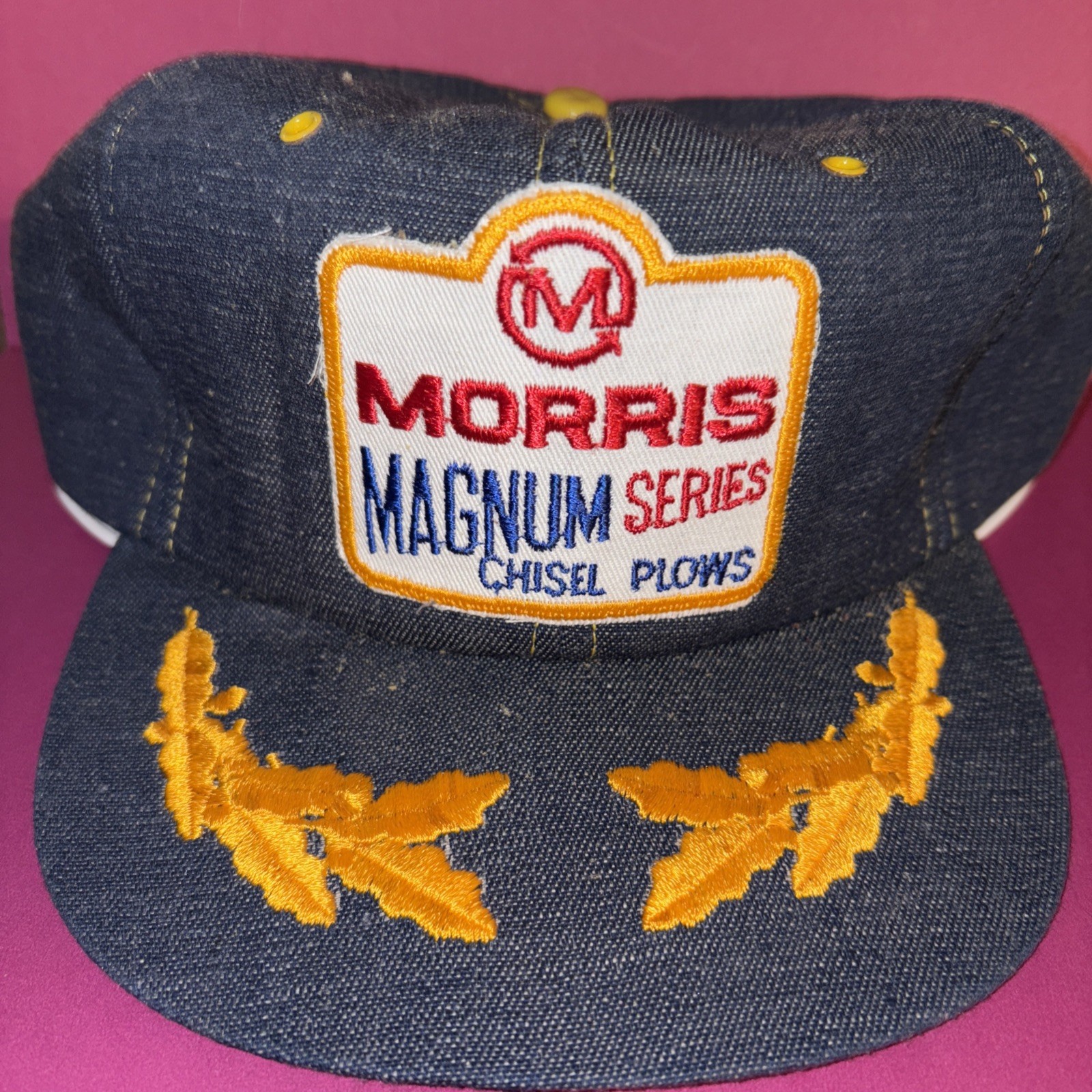 Vtg Morris Magnum Series Chisel Plows Hat Cap Farm Ag Ad