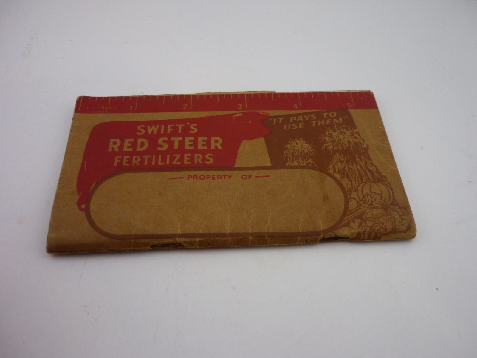 1946 Swift’s Red Steer Fertilizers Pocket Book Farm Advertising Memorandum