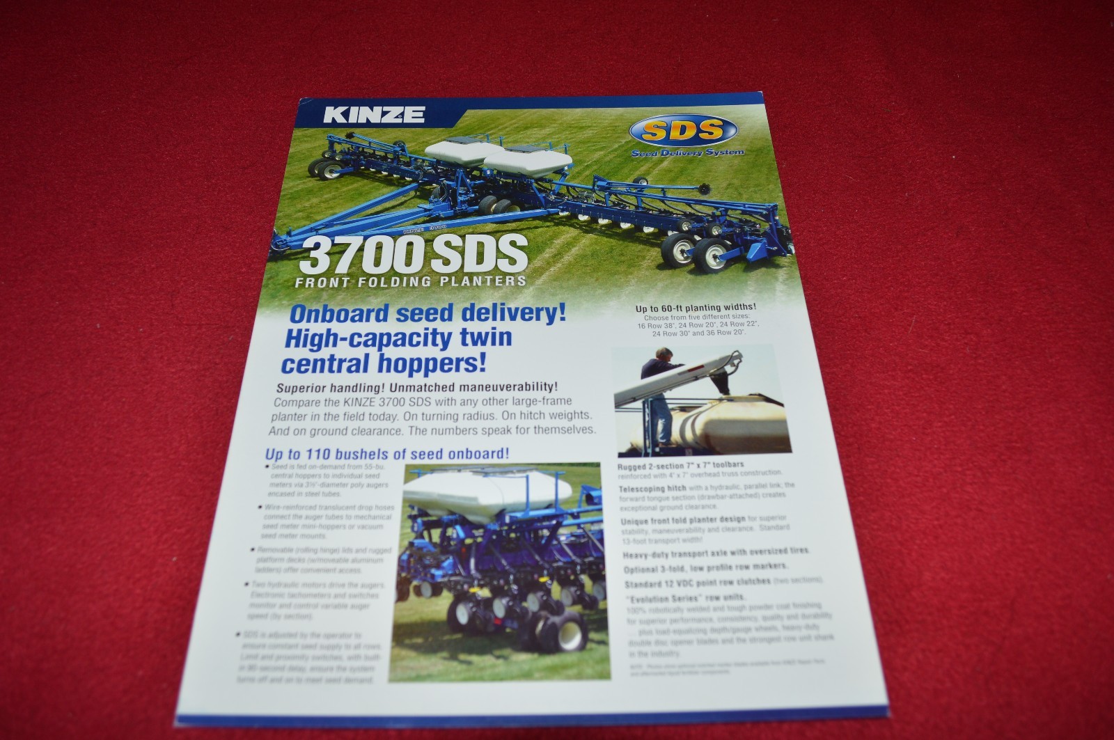 Kinze 3700 SDS Front Folding Planters Dealer’s Brochure LCOH
