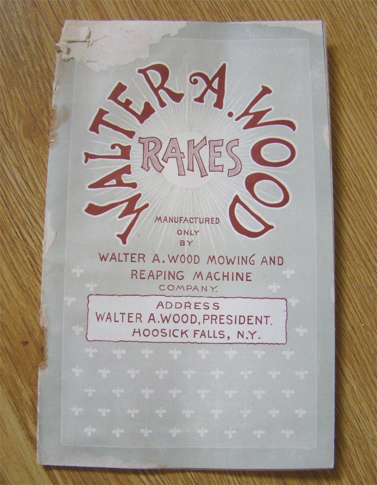 1800’s Wood Horse Drawn Hay Rake Catalog Antique Farm Implement old farming