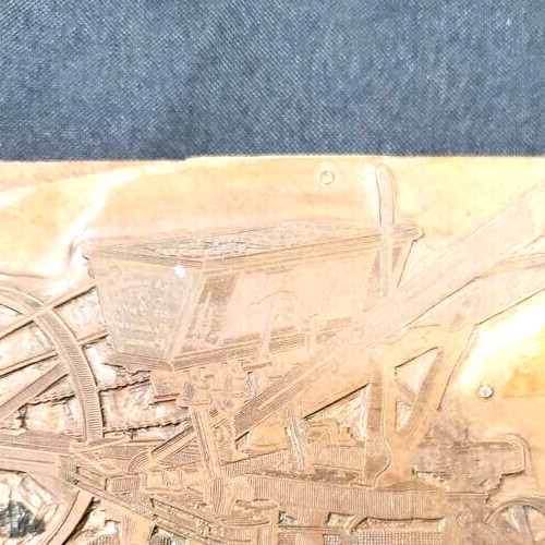 1889 McKay & Co. “Little Hocking Valley” Plow Works copper Print Plate / Block