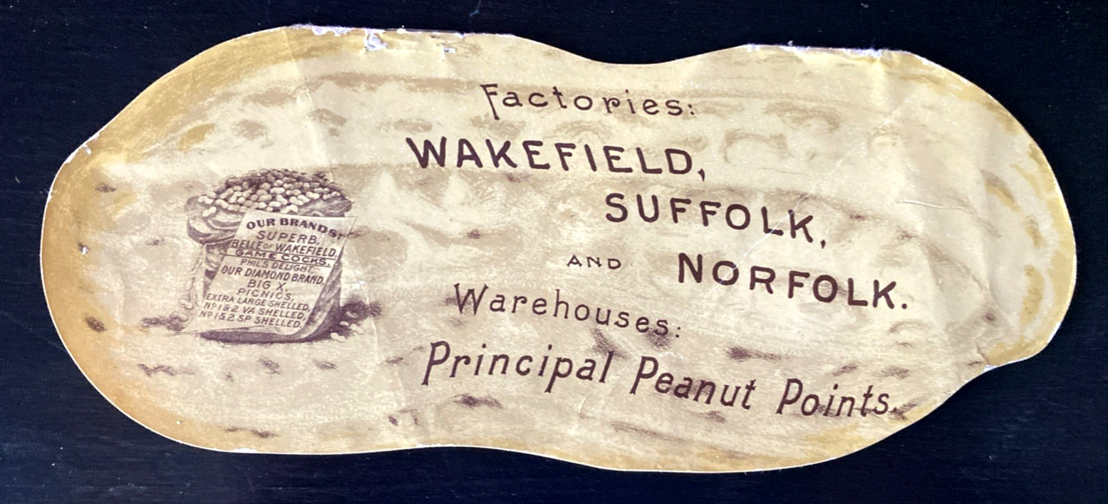 Rare 1904 The Bain Peanut Company Wakefield Virginia Advertising Brochure 8″x3″