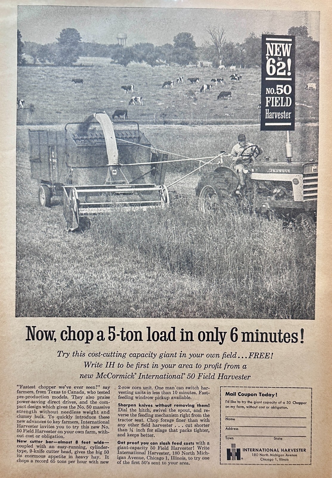 Lot of (6) McCormick International Farm Equipment Ad Early 60’s #5090 set