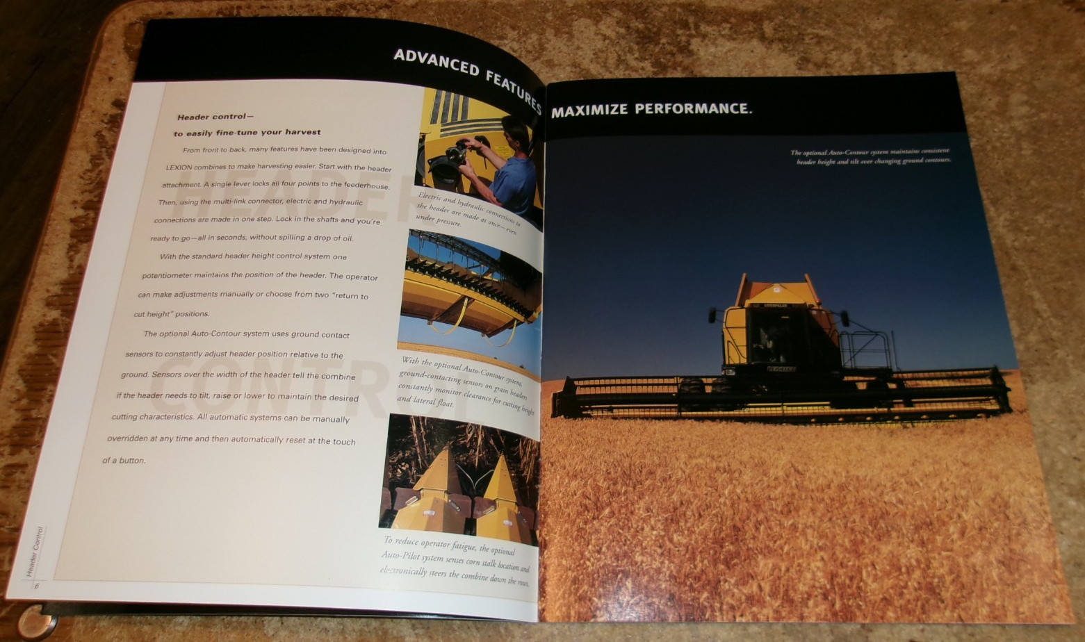 1998 CAT lexion 450,460,465,480,485 combines brochure nice used