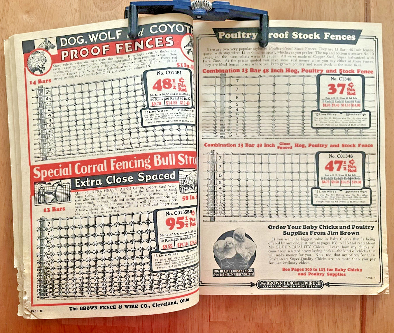 Jim Brown’s 1932 farm & Fence illustrated catalog Brown fence & Wire Co