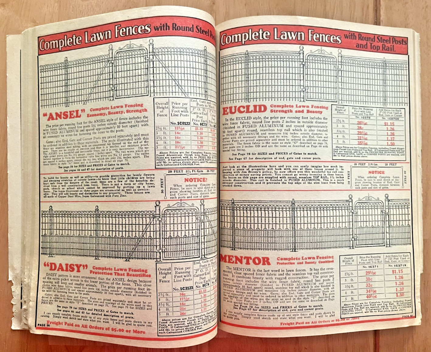 Jim Brown’s 1932 farm & Fence illustrated catalog Brown fence & Wire Co