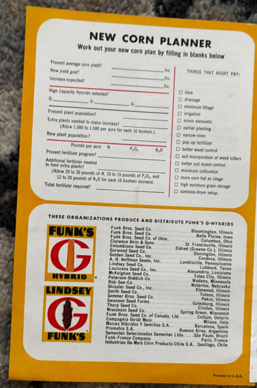 Funk’s Seed Corn Fact Report For 1965 Brochure DCPA26