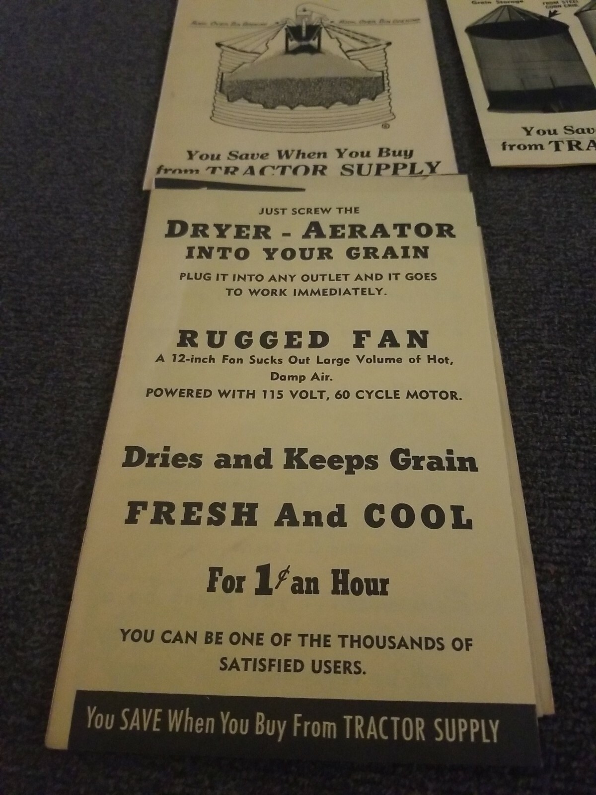 Trasco Grain Bin storage pamphlets. Lot of 4. 1950’s 1960’s. Tractor Supply. S1