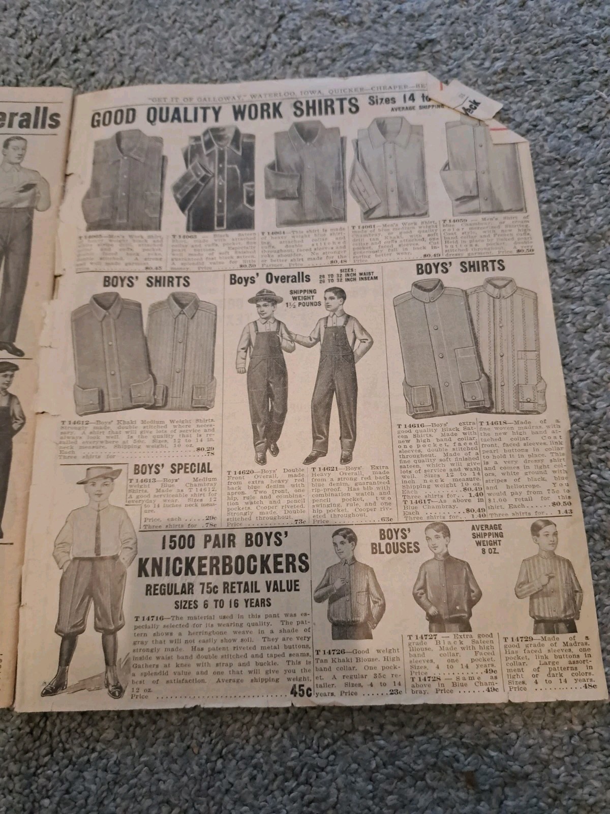 1914 Galloway Catalog Farm Equipment Plows Clothing Stoves