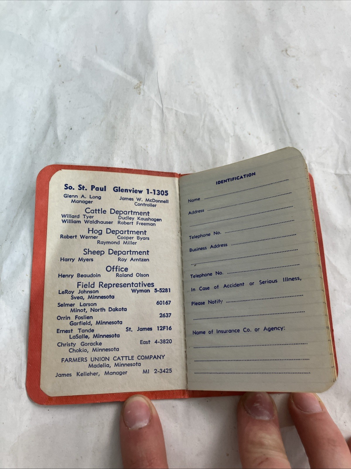 W-Vtg Farmers Union Marketing Association St Paul MN West Fargo ND Notebook Pad