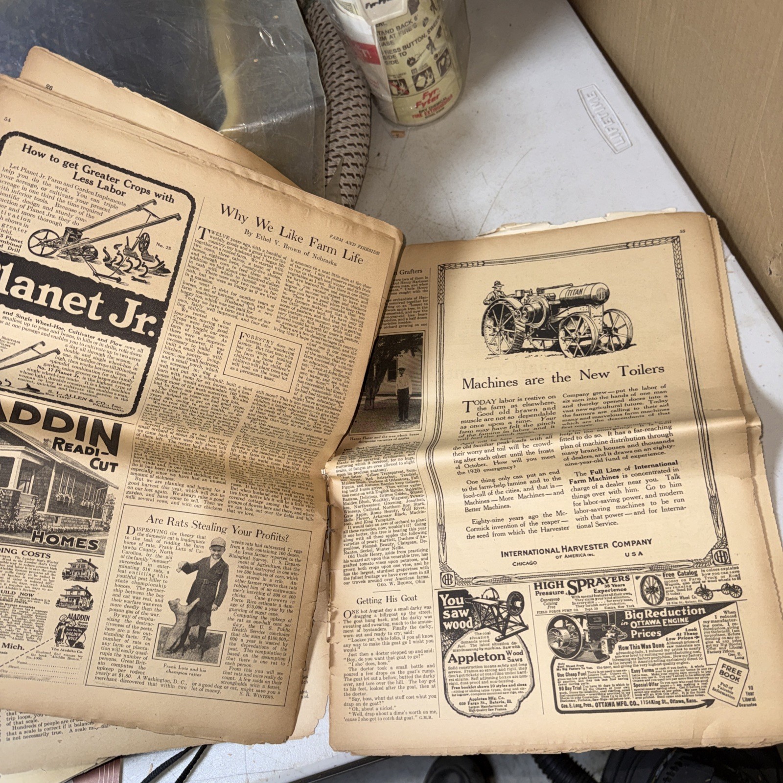 ANTIQUE 1920 TRACTOR AND GAS ENGINE REVIEW FARM EQUIPMENT ADVERTISING MAGAZINE