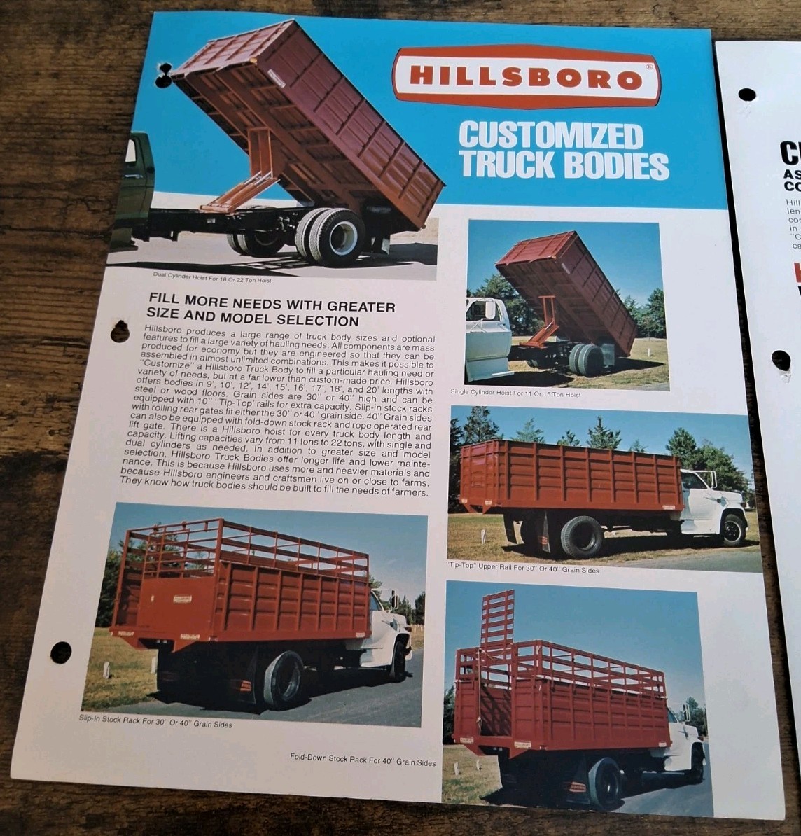 Hillsboro Customized Truck Bodies And Customized Gooseneck Trailers Brochures