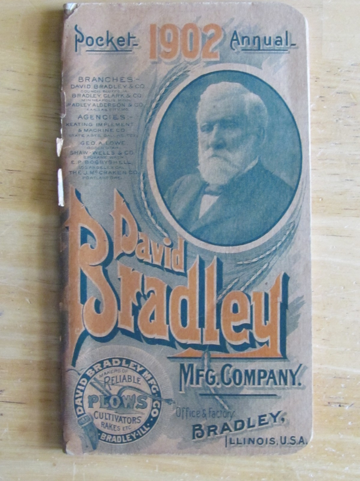 1902 POCKET BOOK BRADLEY MFG CO FARM & GARDEN PLOW CATALOG STYLE