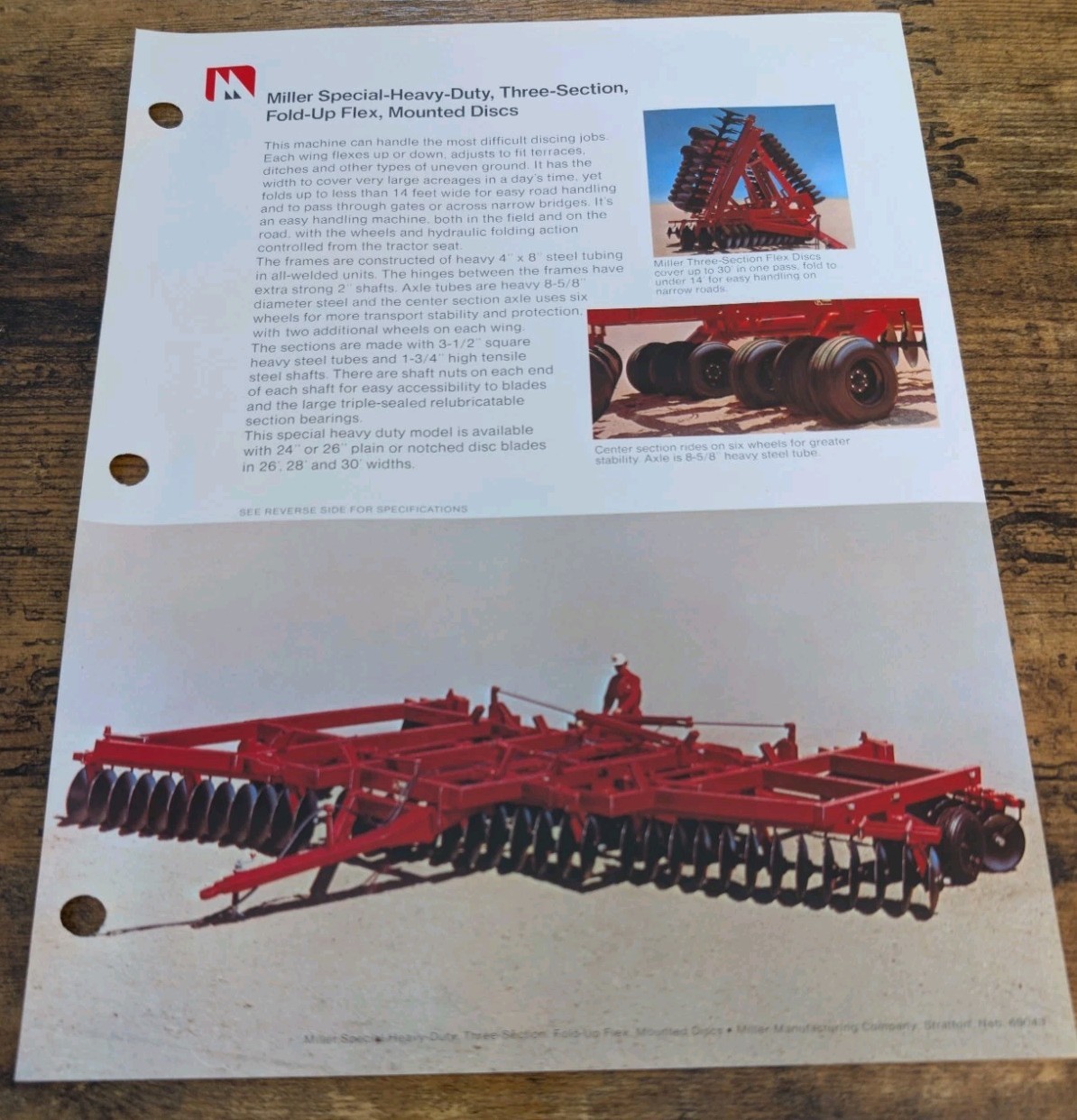 Miller Heavy-Duty Rigid Offset Disc Series II And Mounted Discs Brochures