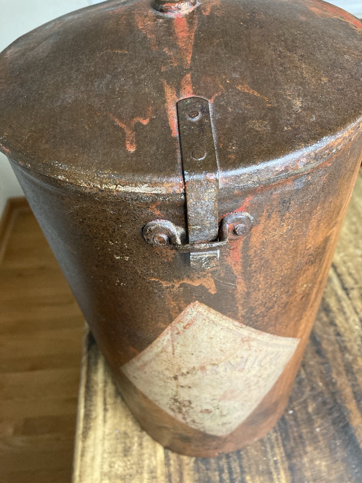 VERY RARE McCormick Twine Grain Binder Feeder Can 1800’s Antique HARD TO FIND