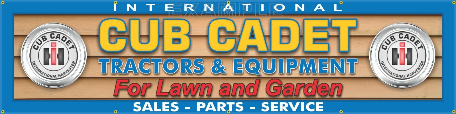 INTERNATIONAL CUB CADET LAWN TRACTOR DEALER LETTER SIGN REMAKE BANNER 24″ x 96″