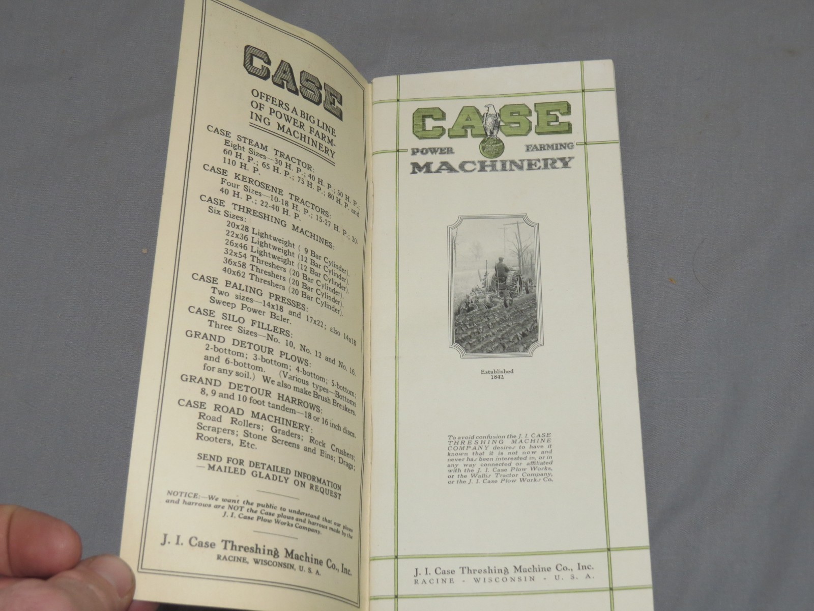 Vintage 1920’s JI CASE Power Farming Machinery Tractor Full Line Catalog NICE!