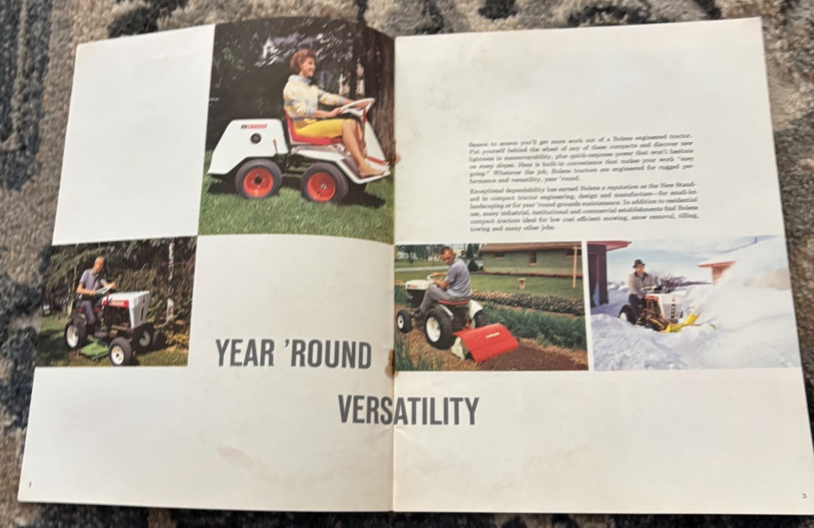 Bolens Lawn & Garden Tractors For 1963 Brochure DCPA26