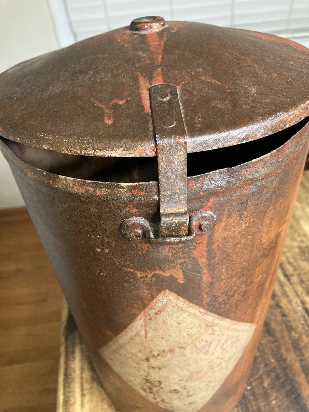VERY RARE McCormick Twine Grain Binder Feeder Can 1800’s Antique HARD TO FIND
