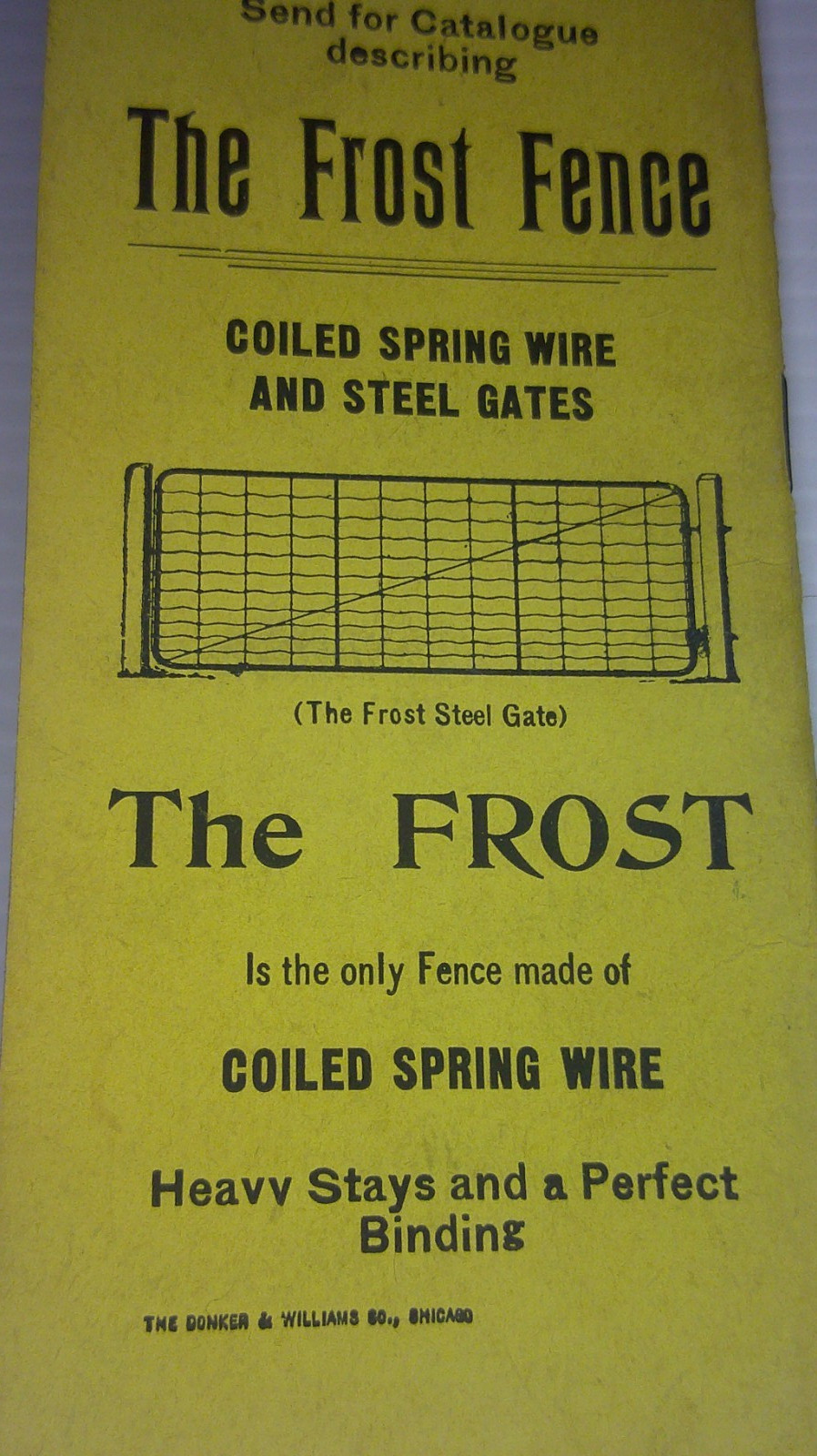 vintage Frost Wire Fence Co advertising notebook very good condition 9G