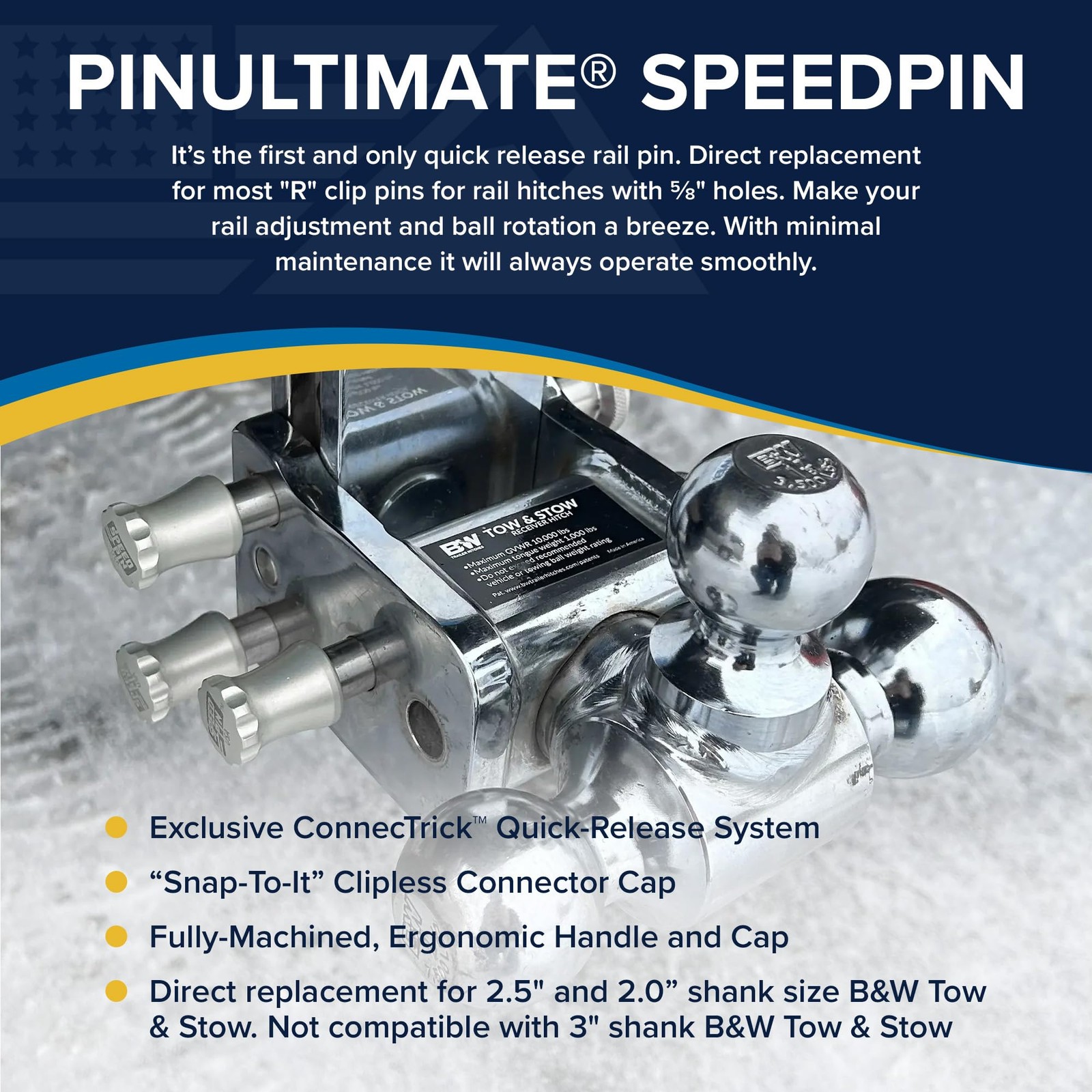Pinultimate Speedpin The First Quick-Release Rail Pin For Effortless Towing
