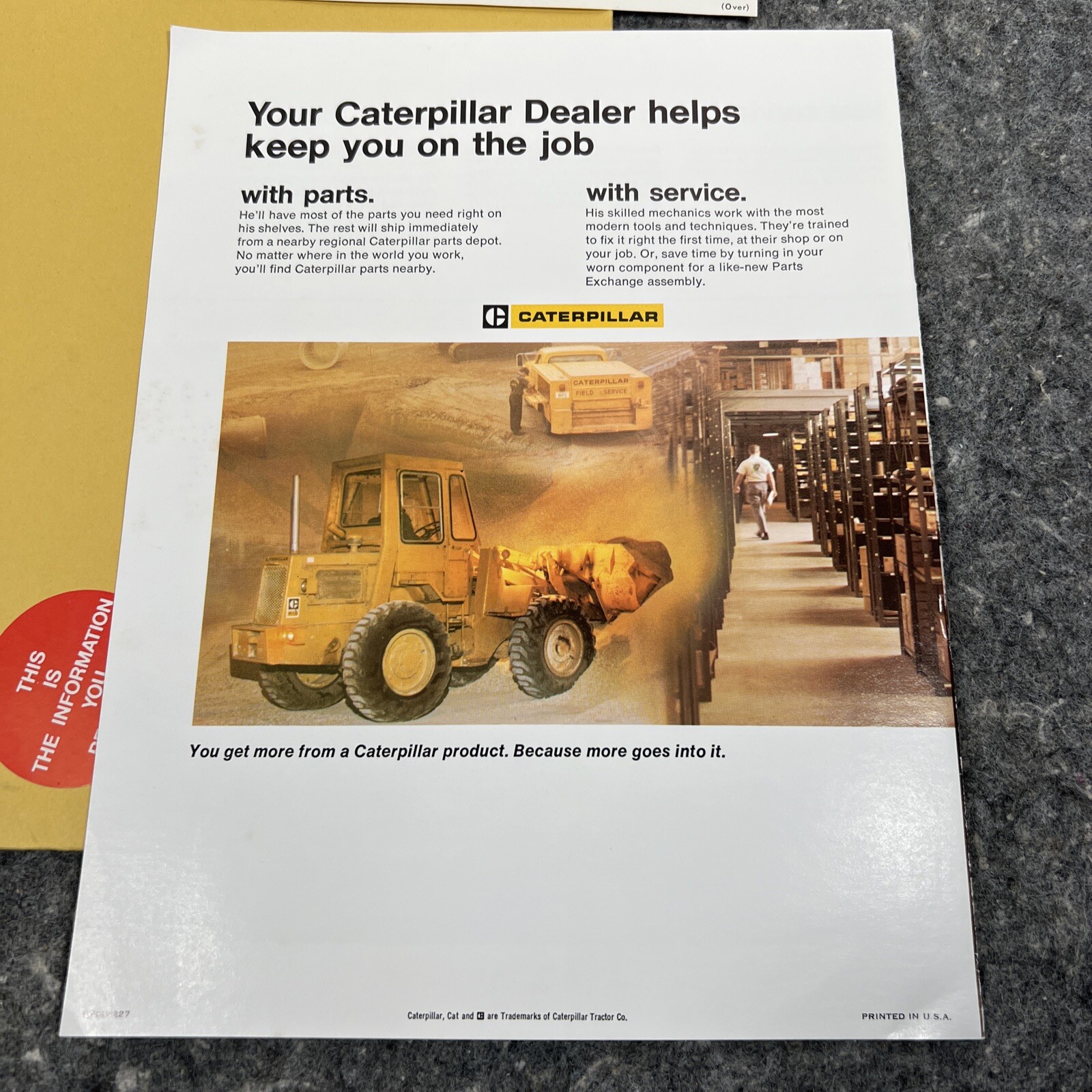 Equipment Brochure – Caterpillar – 910 – Wheel Loader – c1970’s with Envelope