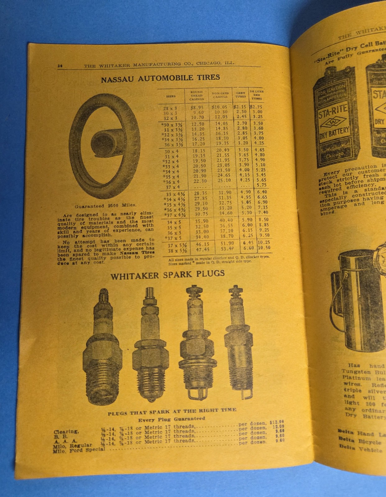 Whitaker Farm Auto Tractor Supply Catalog 1915 Nassau Tires Spark Plugs