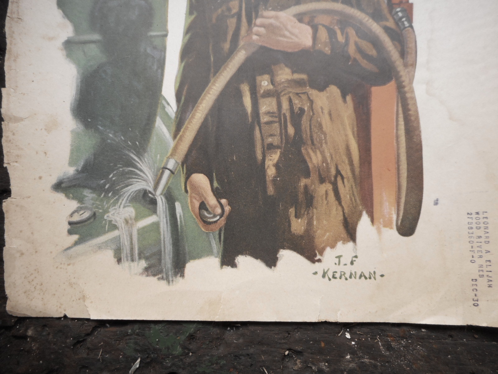Gas Station 1927 CAPPER’S FARMER Cover Only, Vintage picture Farmhouse Farm
