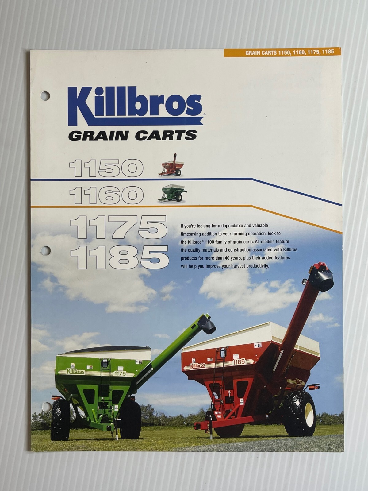 Killbros Grain Carts Sales Brochure *2010s* (Showroom Book) 1150 / 1185