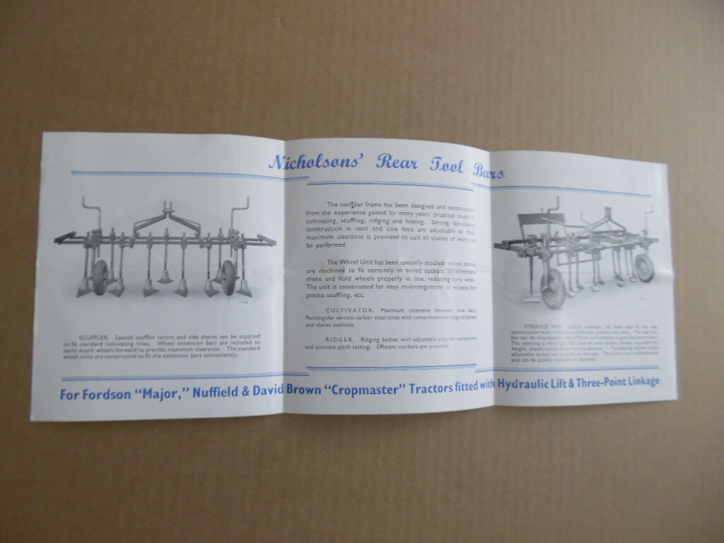 c.1952 W.N. Nicholson & Sons Ltd Farm Machinery Brochure Lot Newark UK Vintage