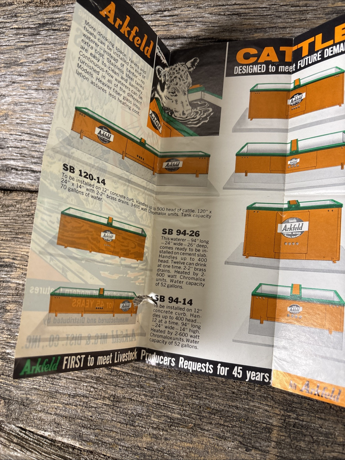 Arkfeld Livestock Waterer Norfolk Nebraska Brochure Farm Ranch Advertising