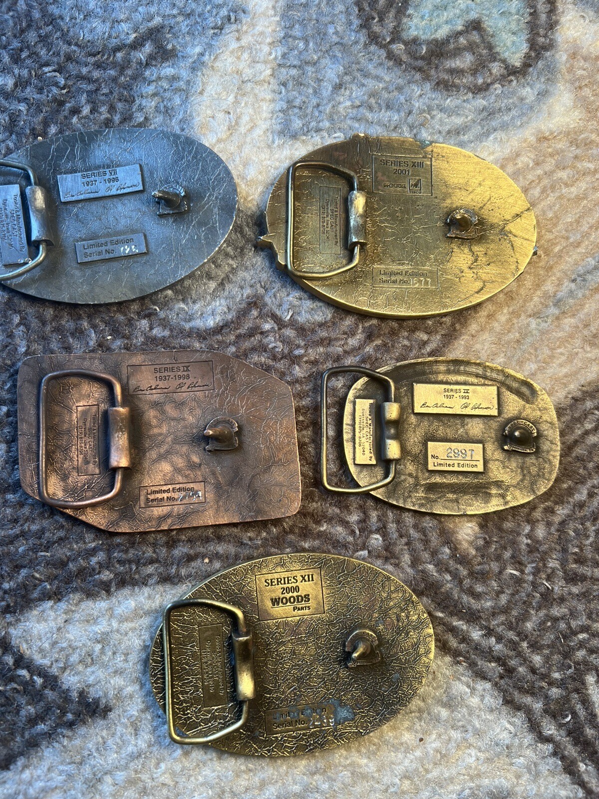 Tractor Implements Supply Company Belt Buckle Lot (5 Pieces )