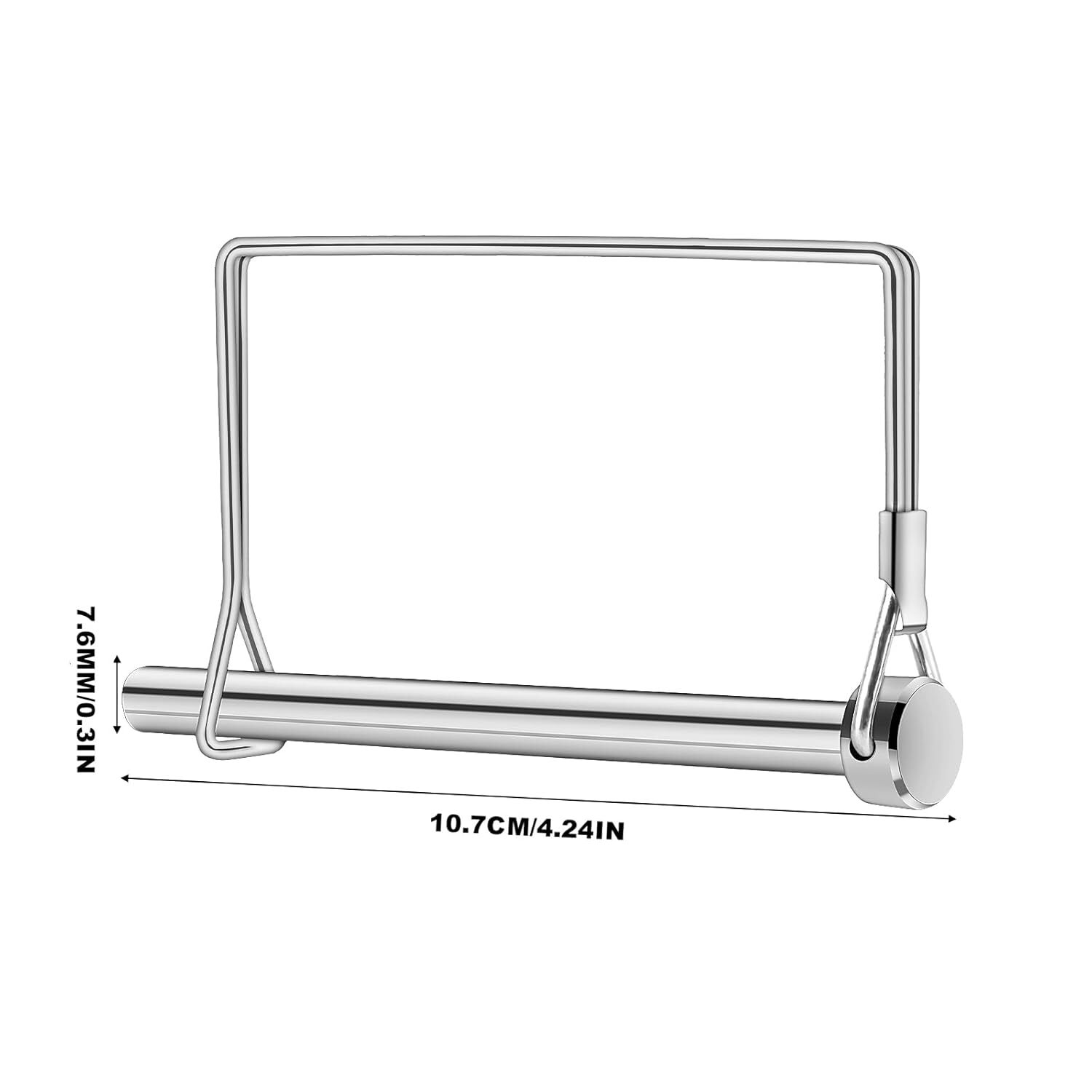 6 Heavy-Duty Trailer Coupler Pins, 5/16″ x 4″ PTO Shaft Locking Pins, Wire Lock