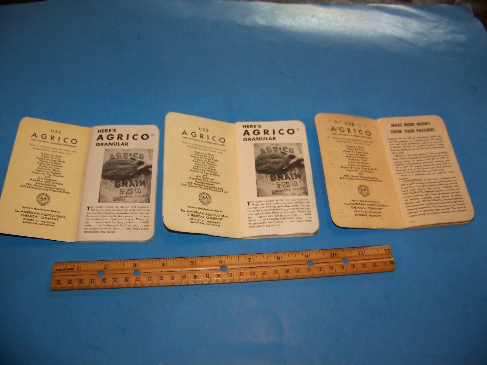 Agrico Memo Books ( 3 ) 1958 & 1956 “The Nation’s Leading Fertilizer”