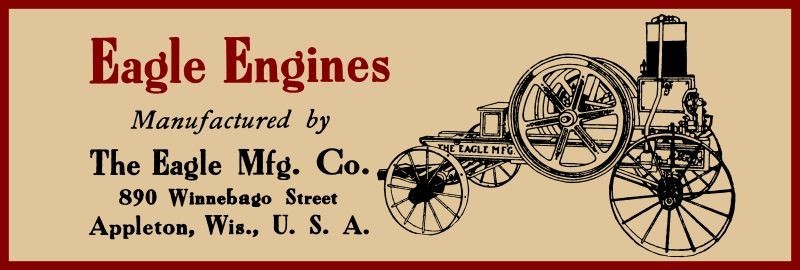 1908 Eagle Gasoline Engines of Appleton, Wisconsin New Metal Sign: 6×18″