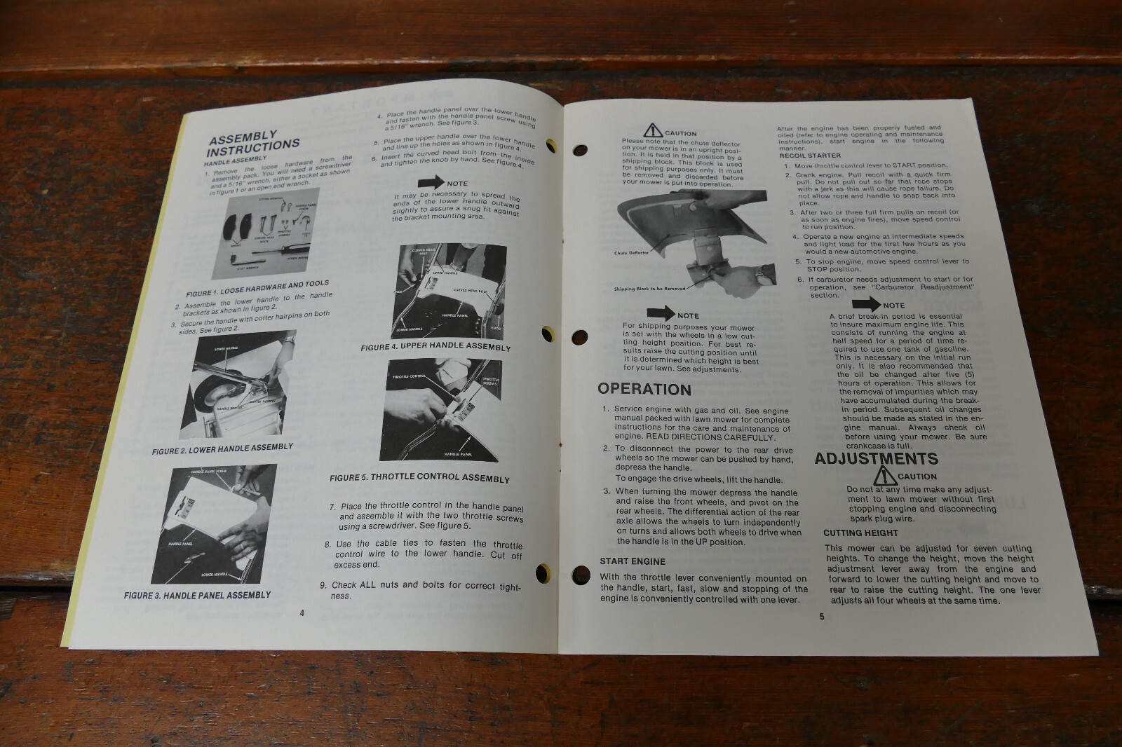 1980s Coast to Coast Owner’s Manual 4HP 21” Self Propelled Lawn Mower 481-1550
