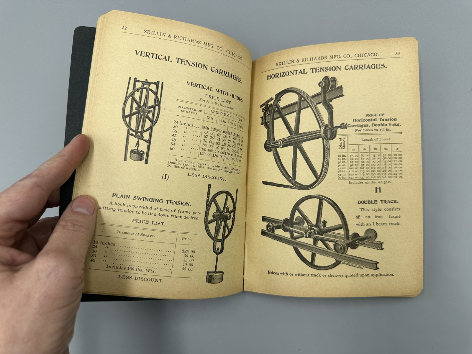 1903 Skillin Richards CATALOG Farm HANGERS Mfg ELEVATORS Mills Antique Advertise