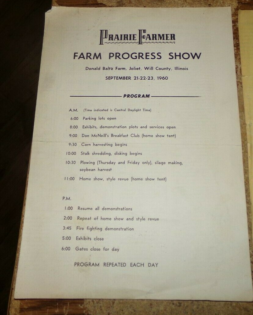 3-lot 60’s, 70’s farm progress show programs + marsh stud stallion booklet used