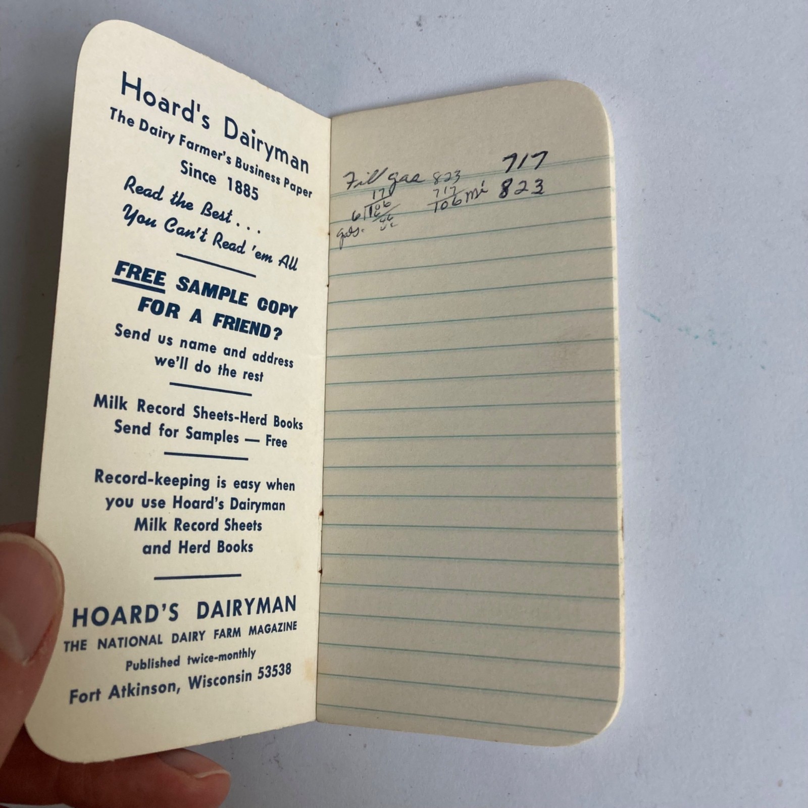 Vintage 1949 Farmer’s Pocket Ledger, 1972 Memo Book & REAL Dairy Pencil