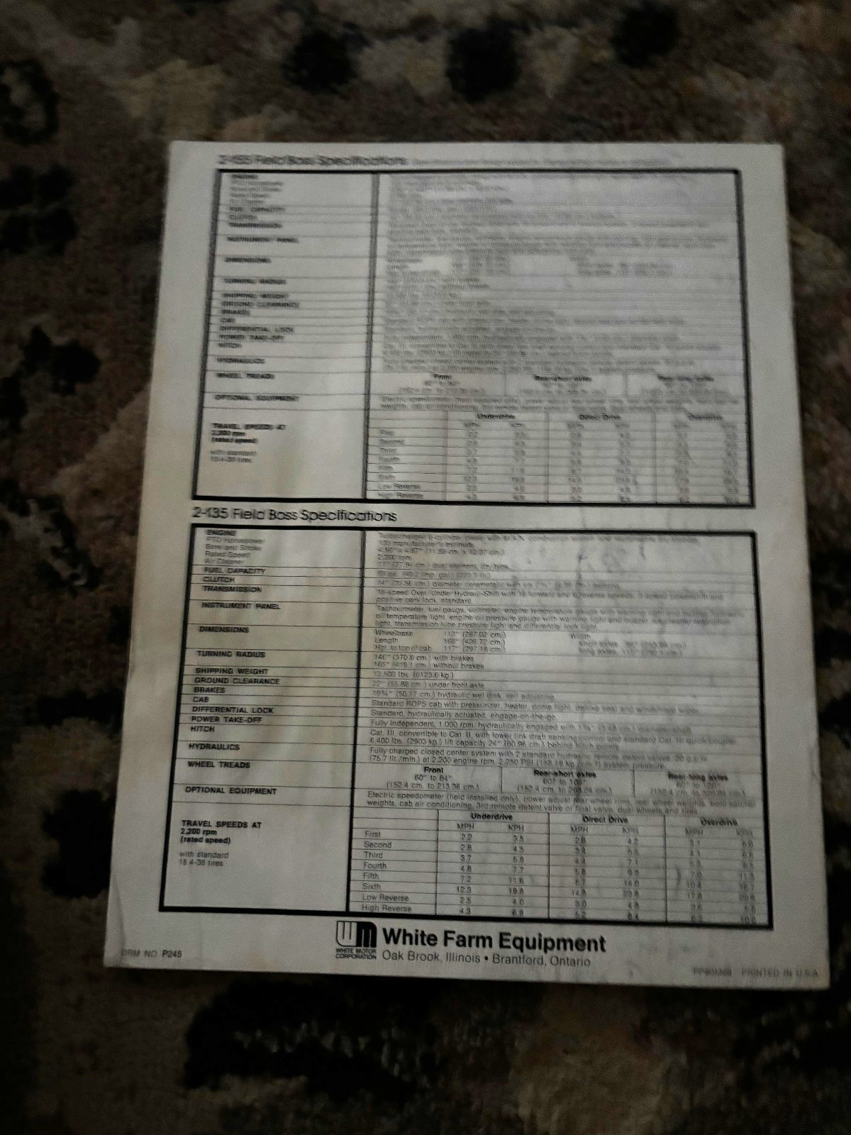 White 2-135 2-155 Tractor Brochure DCPA26