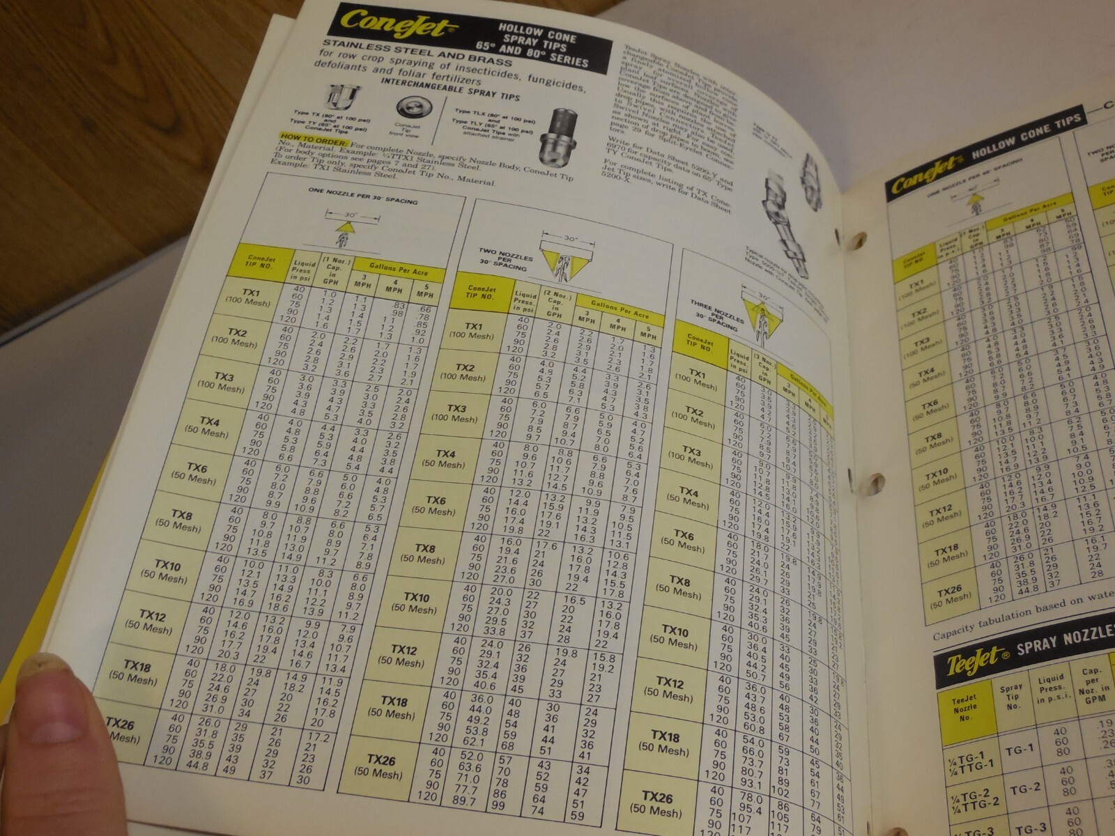 X11 TeeJet Farming Vintage Catalog 38 Farm, Agriculture Spray Nozzles Manual