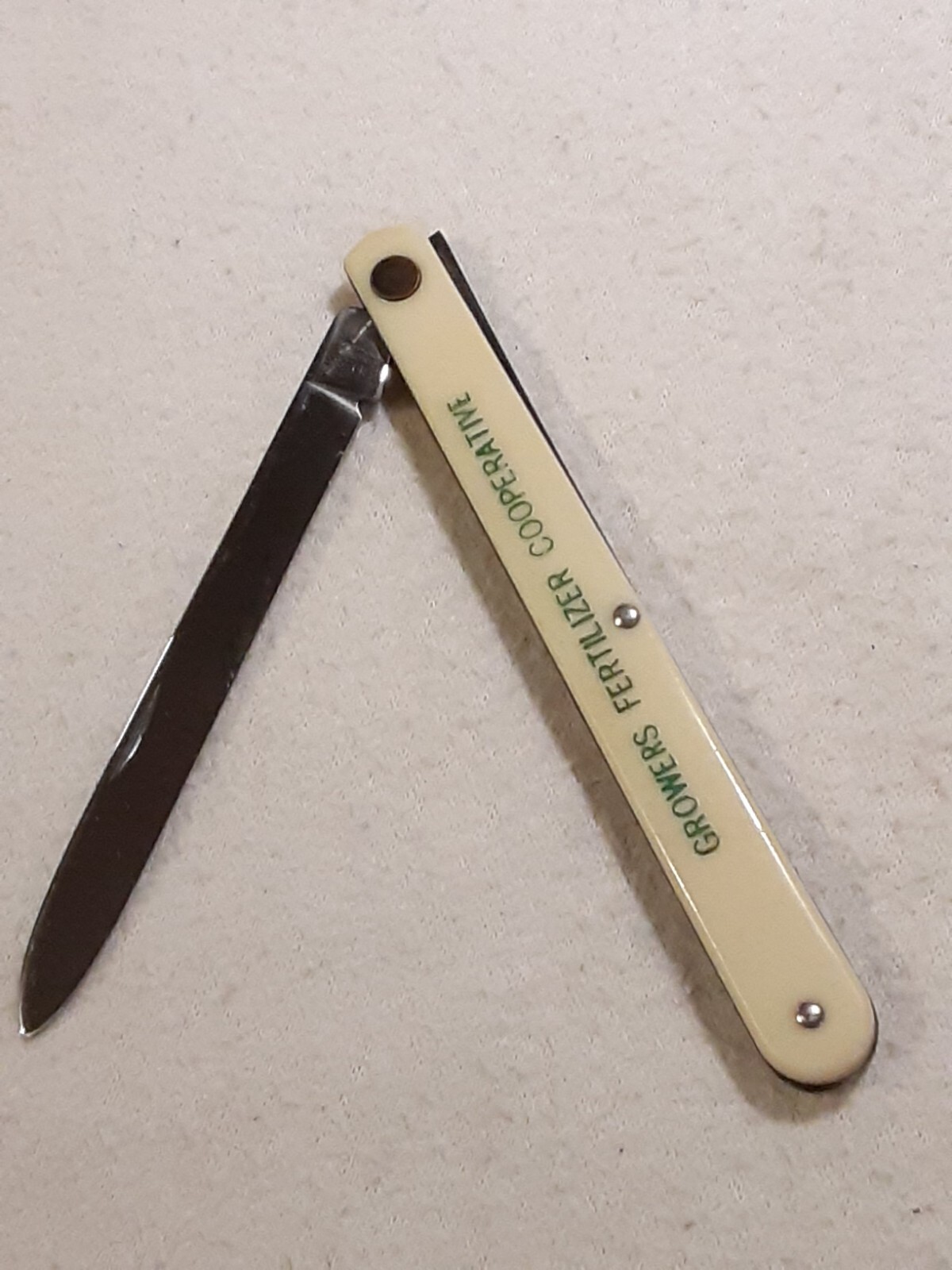 ACARABEN GROWERS FERTILIZER COOPERATIVE COLONIAL MELON TESTER FOLDING KNIFE USA