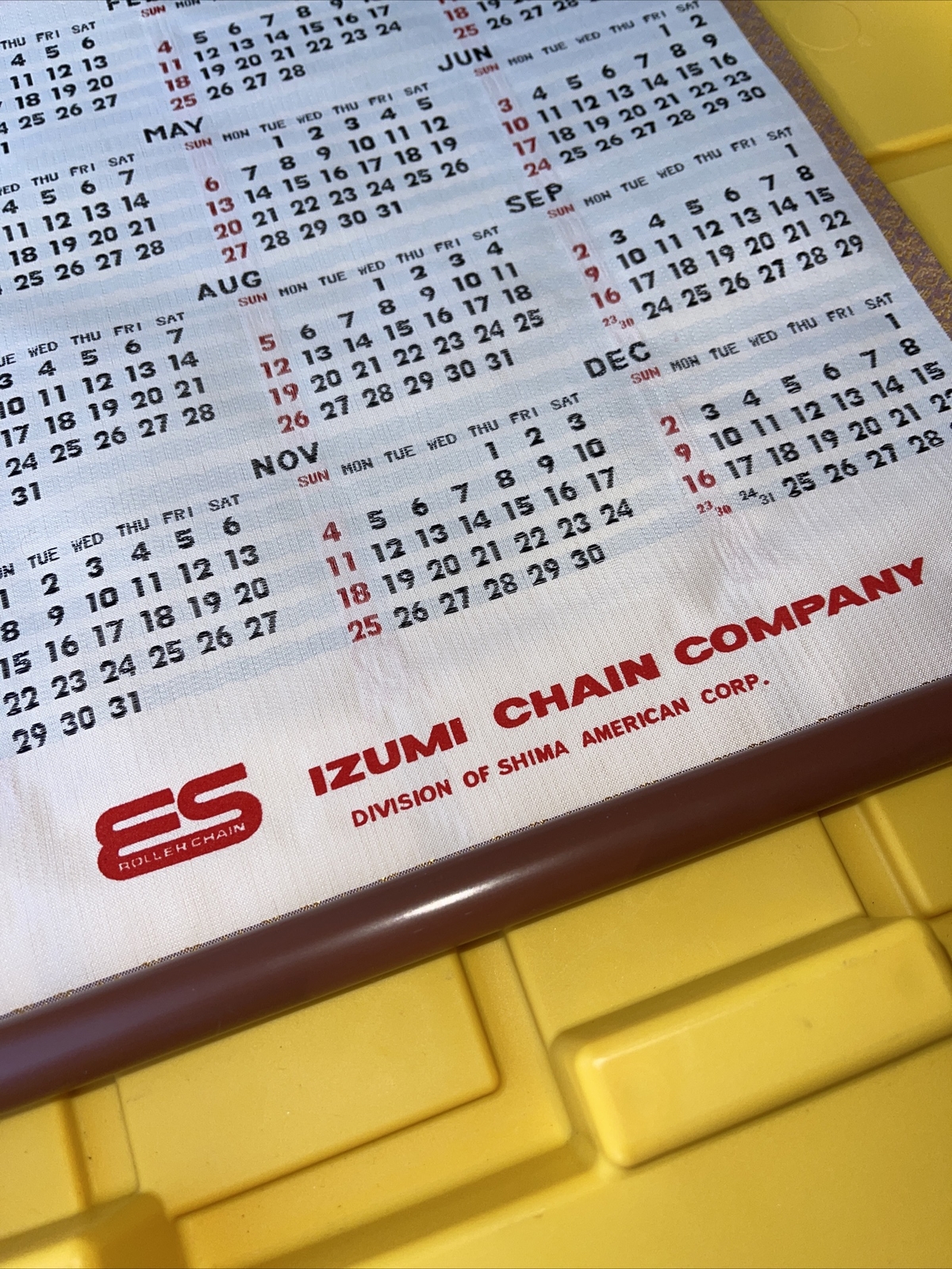 1979 Vintage IZUMI Chain Company Calendar Rare Original ADVERTISING 24×11