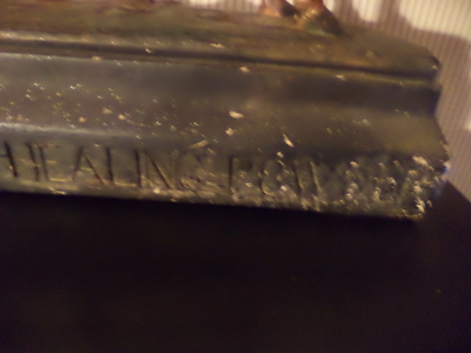 1910 HORSE store display sign COLUMBIA HEALING POWDER SALVE western blacksmith