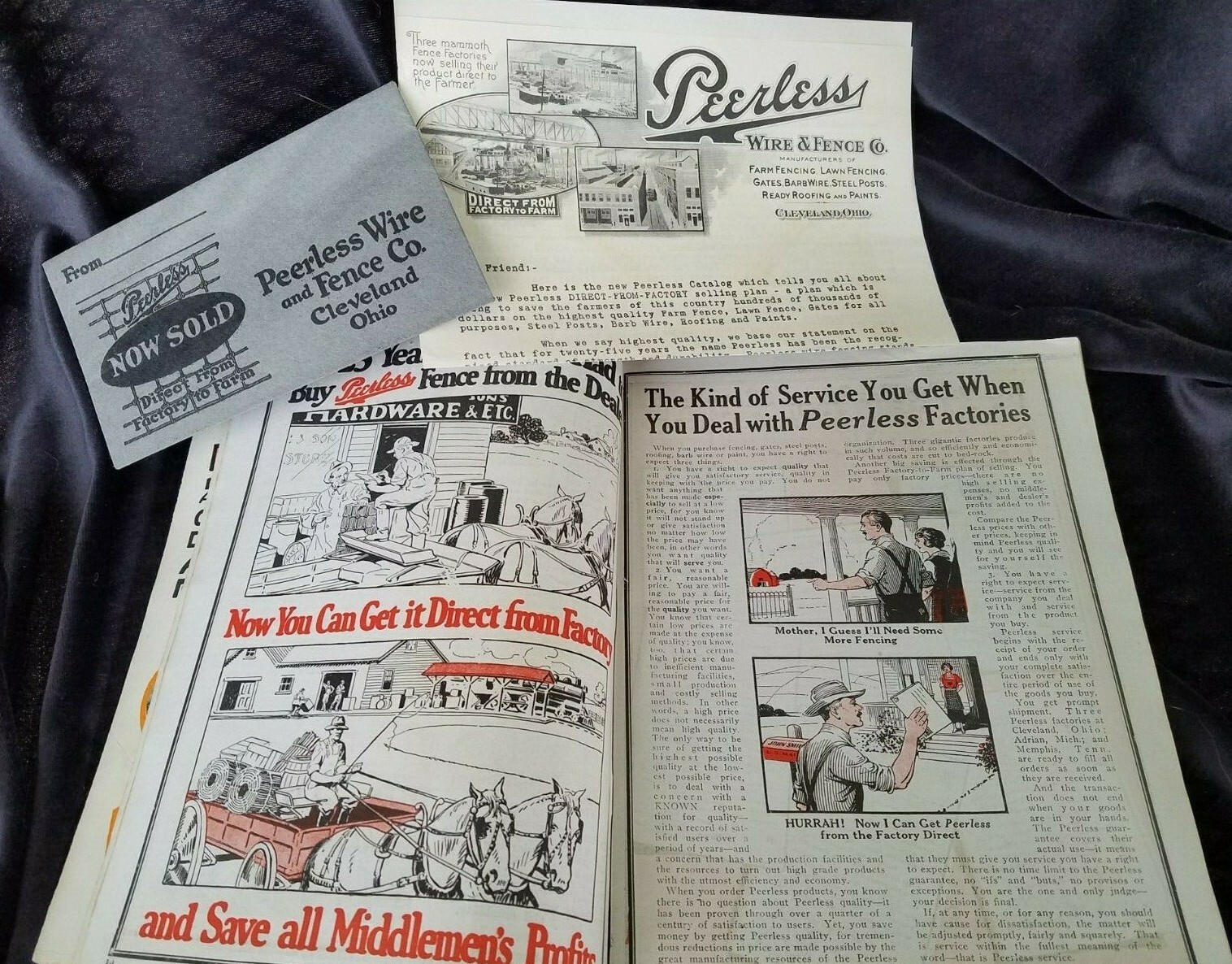 1922 Catalog PEERLESS Wire & Fence Co Cleveland OH Posts Roofing Paint Factories