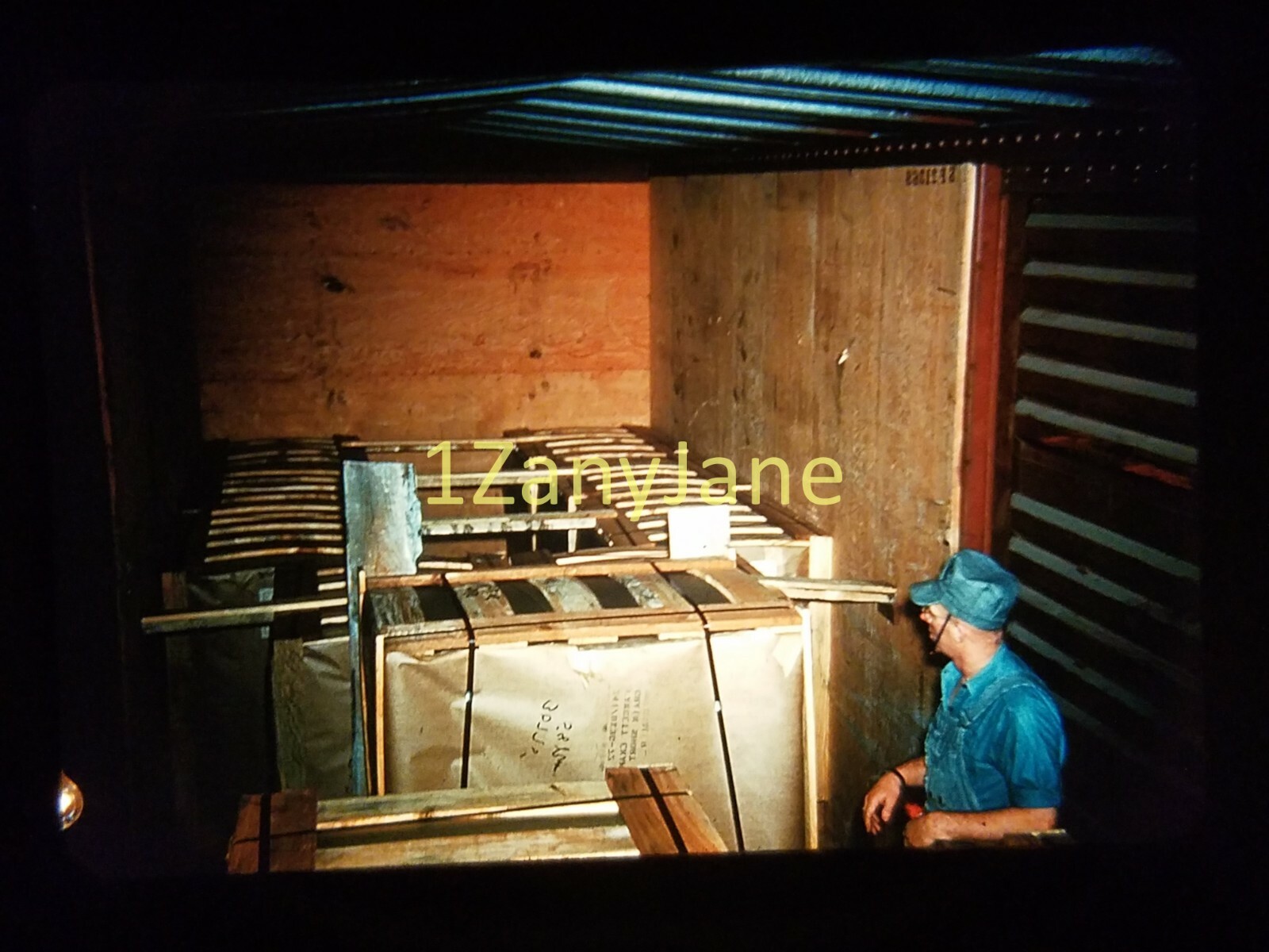 AC3408 35mm Slide of an Allis-Chalmers from MEDIA ARCHIVES BRACING FOR SHIPMENT