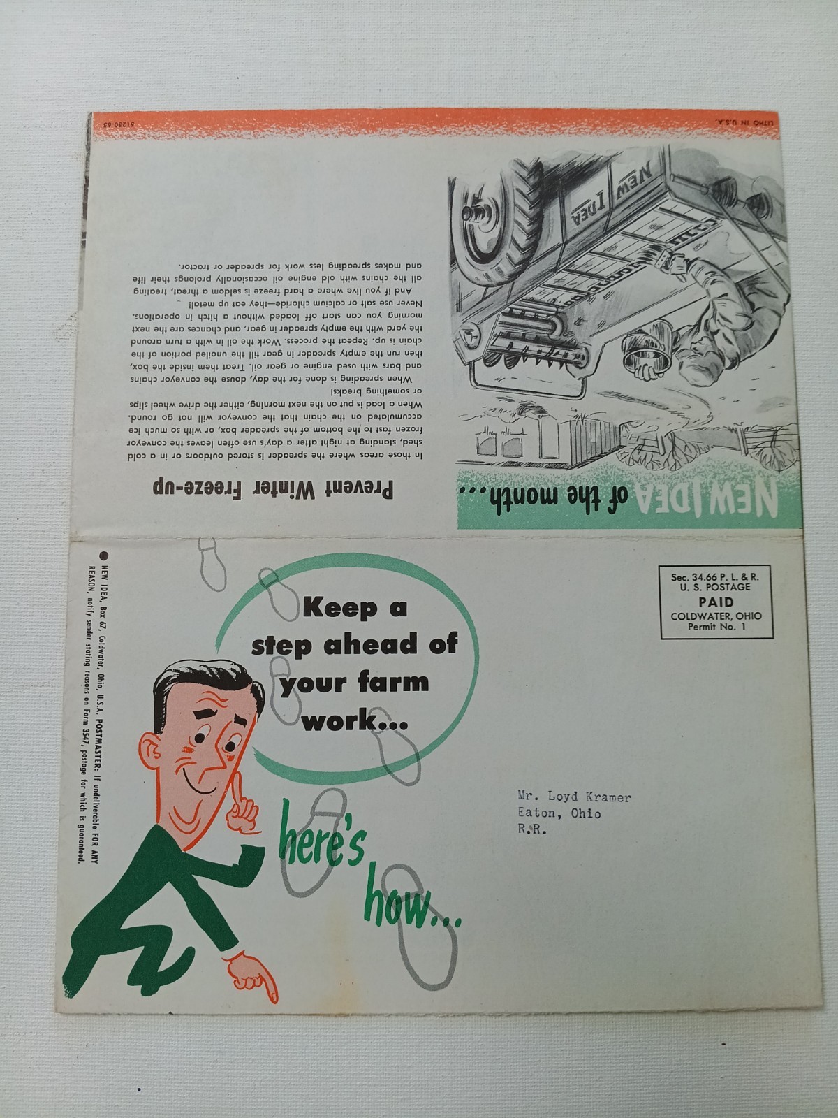 NEW IDEA “Two Big Steps toward Easier, More Profitable Farming” Mailer Ad