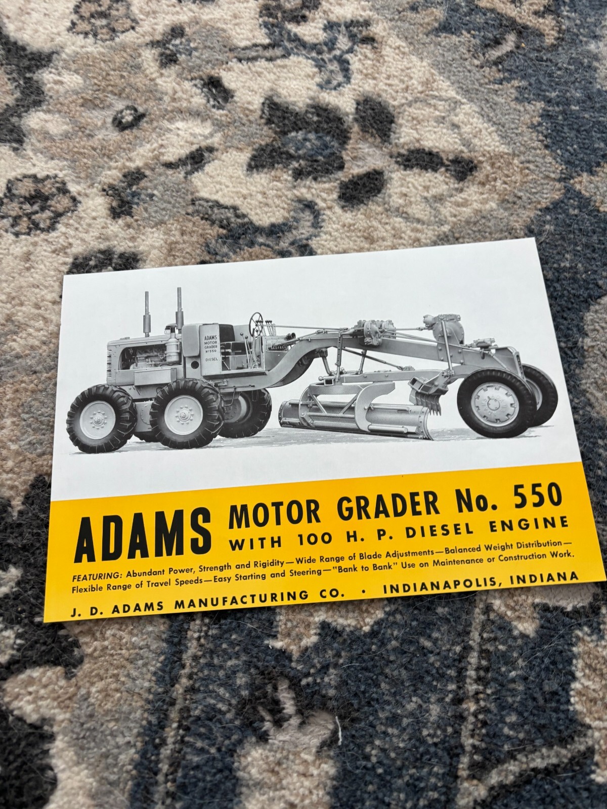 Adams 550 Motor Grader Brochure FCCA25 no3