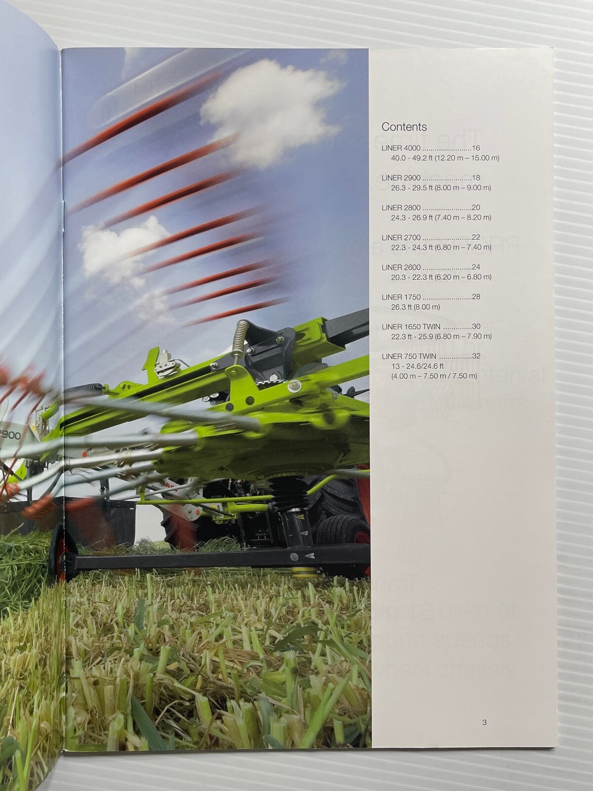CLAAS Liner Rakes Sales Brochure *2010* (Showroom Sales Book) *1650 – 750 Twin*